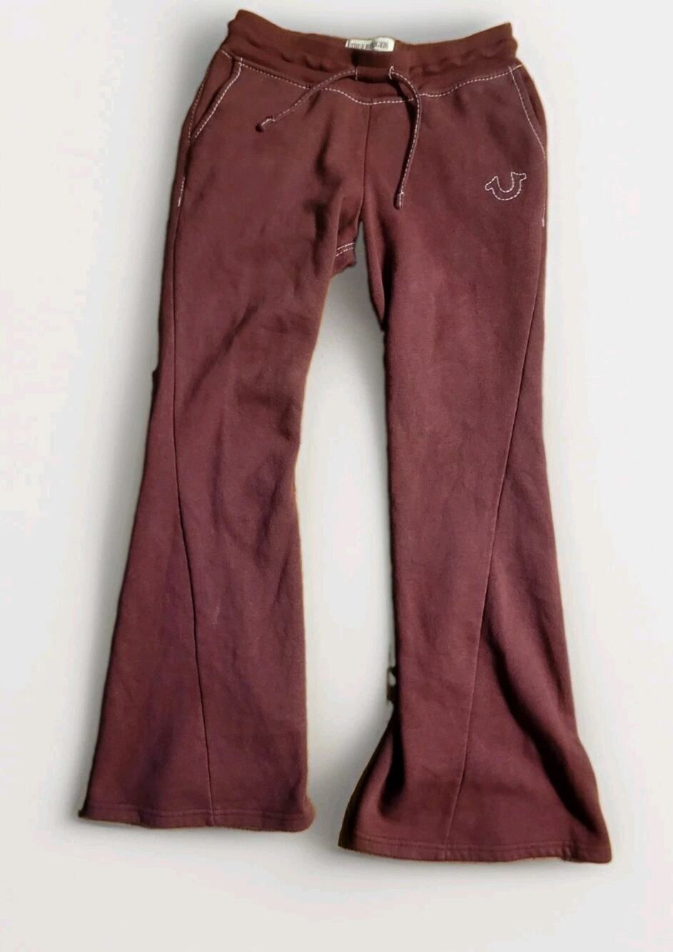 True Religion Big T Low Rise Joey Flare Sweatpants| Streetwear Lounge Comfy -Sm